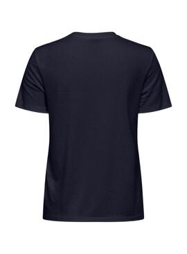 T-shirt Only Charlotte marine pour femme