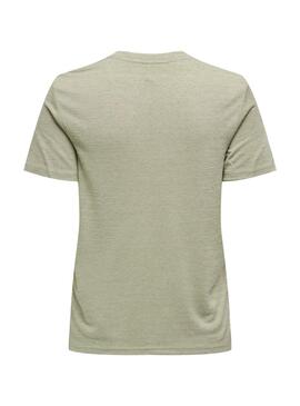 T-shirt Only Charlotte verte pour femme