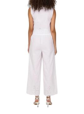 Pantalon Only Roxanne Culotte blanc pour femme