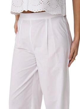 Pantalon Only Roxanne Culotte blanc pour femme