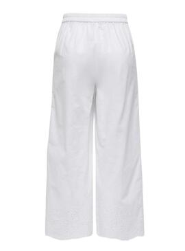 Pantalon Only Roxanne Culotte blanc pour femme
