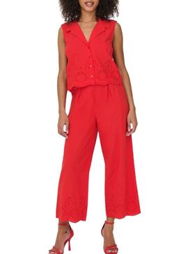 Chemise Only Roxanne Resort rouge pour femme