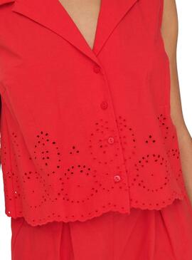 Chemise Only Roxanne Resort rouge pour femme