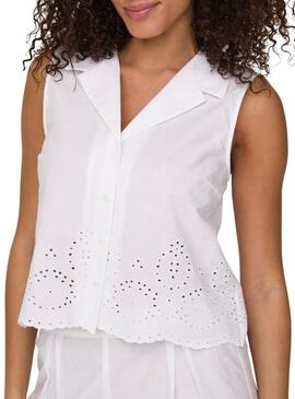 Chemise Only Roxanne Resort blanc pour femme