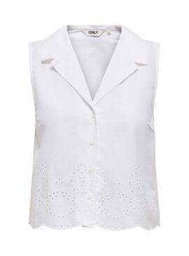 Chemise Only Roxanne Resort blanc pour femme