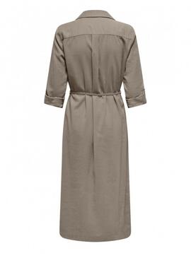 Robe Only chemise grise Aris pour femme de la marque  