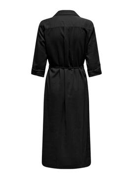 Robe Only chemise noire Aris pour femme.