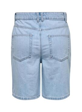 Bermuda  Only Robyn  en denim bleu clair pour femmes