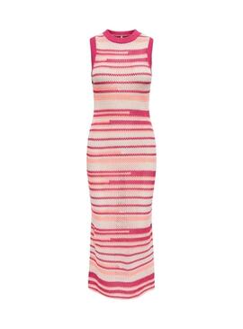 Robe en tricot rose Only Merida pour femme.