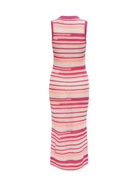Robe en tricot rose Only Merida pour femme.