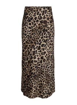 Jupe Only Chigo en satin imprimé léopard pour femme