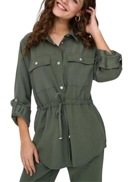 Veste Only Aris cargo verte pour femme
