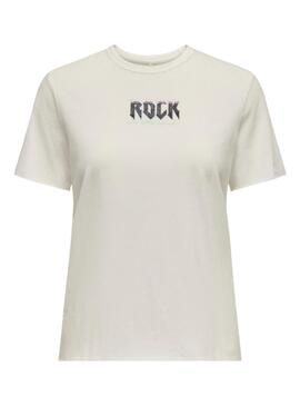 T-shirt  Only Lucy Rock beige pour femme