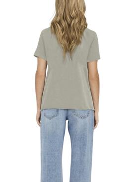 T-shirt Only Lucy Karma vert pour femme