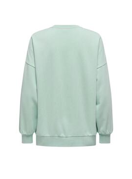 Sweatshirt  Only Lucinda Oversize vert pour femme