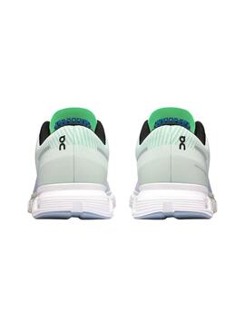 Sneakers On Cloud 6 vert et bleu pour femme.