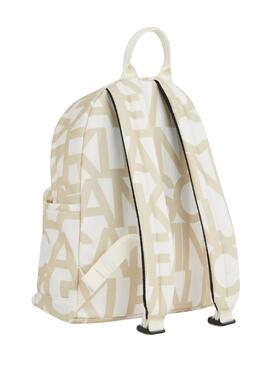 Sac à dos Calvin Klein Jeans Monogramme beige pour fille et garçon