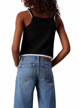  Top Calvin Klein Jeans bretelles noires pour fille