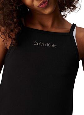  Top Calvin Klein Jeans bretelles noires pour fille
