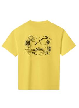 T-shirt Mayoral avec texte brodé jaune pour garçon