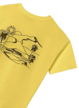 T-shirt Mayoral avec texte brodé jaune pour garçon