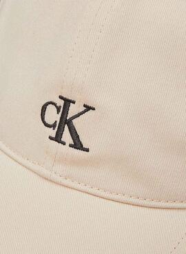 Casquette Calvin Klein Jeans Monogram beige pour garçon et fille