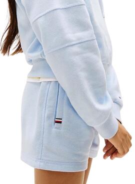 Shorts Tommy Hilfiger Script bleus pour fille
