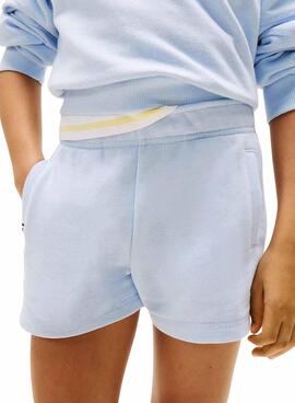 Shorts Tommy Hilfiger Script bleus pour fille