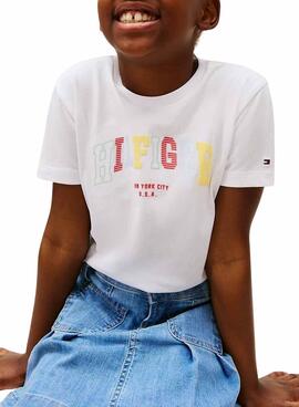 T-shirt Tommy Hilfiger Varstiy blanc pour femme