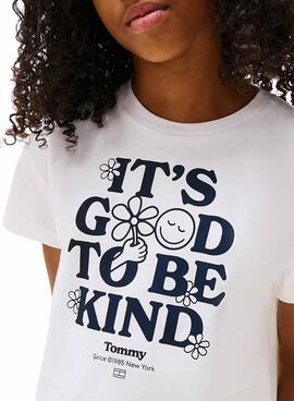 T-shirt Tommy Hilfiger Fun blanc pour fille