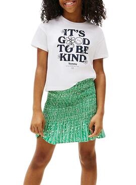 T-shirt Tommy Hilfiger Fun blanc pour fille