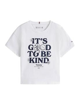 T-shirt Tommy Hilfiger Fun blanc pour fille