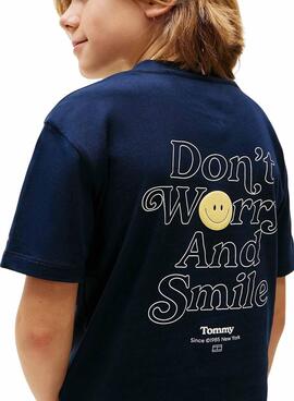 T-shirt Tommy Hilfiger Fun bleu marine pour enfant