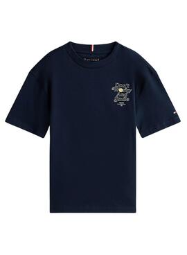 T-shirt Tommy Hilfiger Fun bleu marine pour enfant