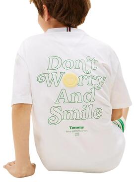 T-shirt Tommy Hilfiger Fun blanc pour enfant