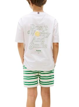 T-shirt Tommy Hilfiger Fun blanc pour enfant