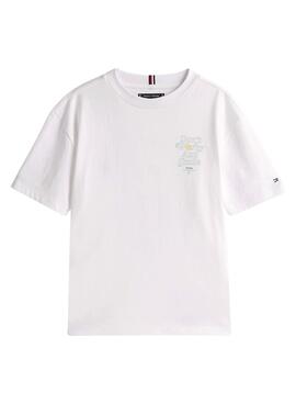 T-shirt Tommy Hilfiger Fun blanc pour enfant