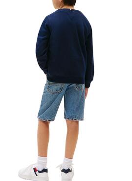 Sweatshirt Tommy Hilfiger Flag marine pour enfant