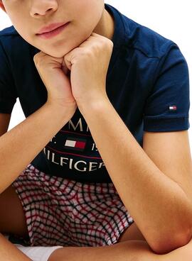 T-shirt Tommy Hilfiger Flag bleu pour enfant