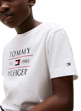 T-shirt Tommy Hilfiger blanc pour enfant