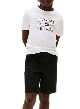 T-shirt Tommy Hilfiger blanc pour enfant