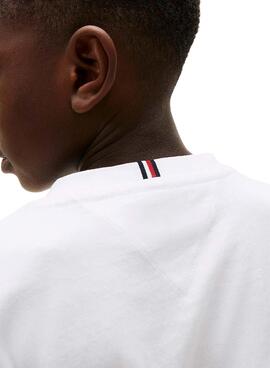 T-shirt Tommy Hilfiger blanc pour enfant