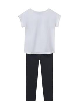  Set Mayoral legging et t-shirt blanc pour fille