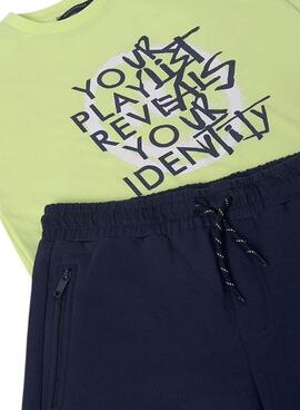  Set Mayoral bermuda et t-shirt message pour garçon de la marque  .