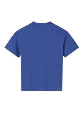 T-shirt Mayoral text  basic blue   for boy
