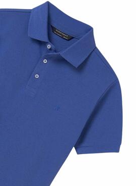 Polo Mayoral en granit bleu basique pour garçon.