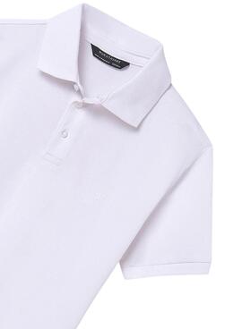 Polo Mayoral granito básico blanco pour enfant