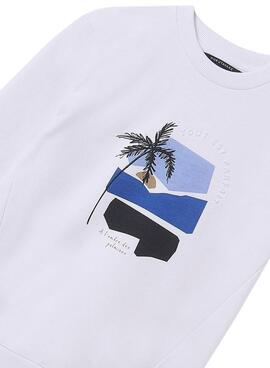  Sweatshirt  Mayoral avec impression en relief blanc pour garçon
