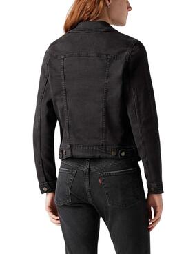 Veste en jean Levi's Original Trucker noire pour femme