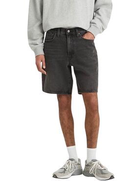 Bermuda jean Levis 468 suelto negro para hombre